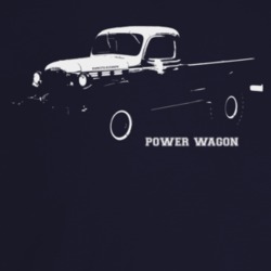 1968 Power Wagon Three Quarter Angle View With Model Name Dark Color T