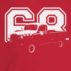 1968 Power Wagon Three Quarter Angle View With Year Dark Color T Shirt