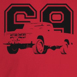 1969 Power Wagon Three Quarter Angle View With Year Light Color T Shir