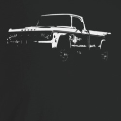 1969 Power Wagon Three Quarter Angle View Dark Color T Shirt