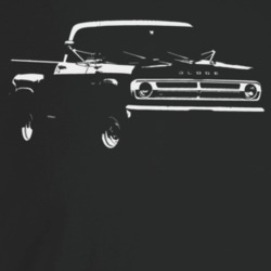 1970 Power Wagon Three Quarter Angle View Dark Color T Shirt