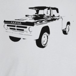 1971 Power Wagon Three Quarter Angle View Light Color T Shirt