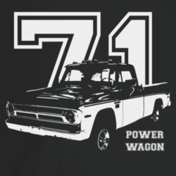 1971 Power Wagon Three Quarter Angle View With Year And Model Name Dar