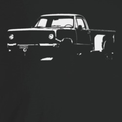 1972 Power Wagon Three Quarter Angle View Dark Color T Shirt
