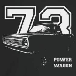 1973 Power Wagon Three Quarter Angle View With Year And Model Name Dar