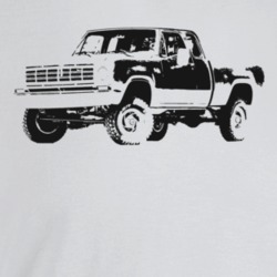 1974 Power Wagon Three Quarter Angle View Light Color T Shirt