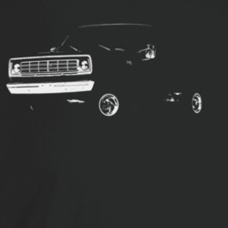 1974 Power Wagon Three Quarter Angle View Dark Color T Shirt
