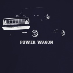 1974 Power Wagon Three Quarter Angle View With Model Name Dark Color T