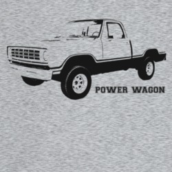 1975 Power Wagon Three Quarter Angle View With Model Name Light Color 