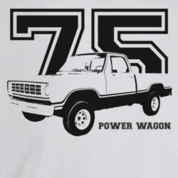 1975 Power Wagon Three Quarter Angle View With Year And Model Name Lig