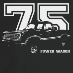 1975 Power Wagon Three Quarter Angle View With Year And Model Name Dar