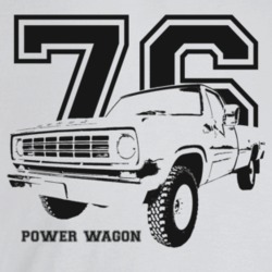 1976 Power Wagon Three Quarter Angle View With Year And Model Name Lig