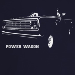 1976 Power Wagon Three Quarter Angle View With Model Name Dark Color T