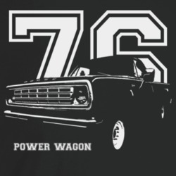 1976 Power Wagon Three Quarter Angle View With Year And Model Name Dar