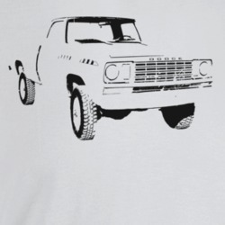 1977 Power Wagon Three Quarter Angle View Light Color T Shirt