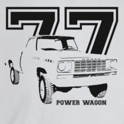 1977 Power Wagon Three Quarter Angle View With Year And Model Name Lig
