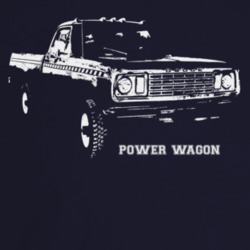 1977 Power Wagon Three Quarter Angle View With Model Name Dark Color T