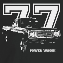 1977 Power Wagon Three Quarter Angle View With Year And Model Name Dar