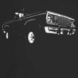 1978 Power Wagon Three Quarter Angle View Dark Color T Shirt