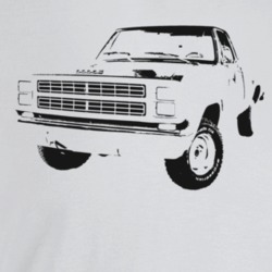 1979 Power Wagon Three Quarter Angle View Light Color T Shirt