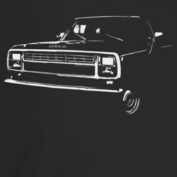 1979 Power Wagon Three Quarter Angle View Dark Color T Shirt