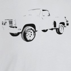 1980 Power Wagon Three Quarter Angle View Light Color T Shirt