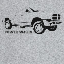 2005 Power Wagon Three Quarter Angle View With Model Name T Shirt