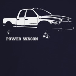 2005 Power Wagon Three Quarter Angle View With Model Name Dark Color T