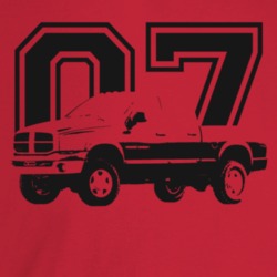 2007 Power Wagon Three Quarter Angle View With Year Light Color T Shir