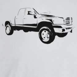 2008 Power Wagon Three Quarter Angle View Light Color T Shirt
