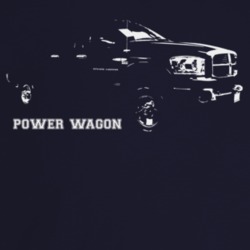 2008 Power Wagon Three Quarter Angle View With Model Name Dark Color T