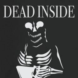 Dead Inside But Caffeinated Dark Color T Shirt