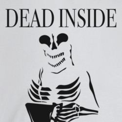 Dead Inside But Caffeinated Light Color T Shirt