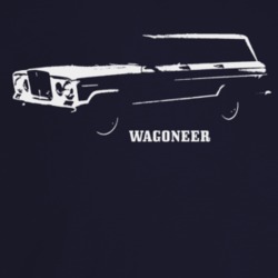 1963 Wagoneer Three Quarter Angle View With Model Name Dark Color T Sh
