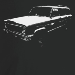 1964 Wagoneer Three Quarter Angle View Dark Color T Shirt