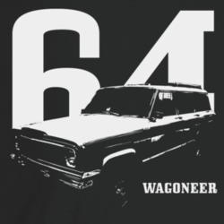 1964 Wagoneer Three Quarter Angle View With Year And Model Name Dark C