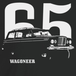 1965 Wagoneer Three Quarter Angle View With Year And Model Name Dark C