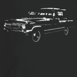 1966 Wagoneer Three Quarter Angle View Dark Color T Shirt