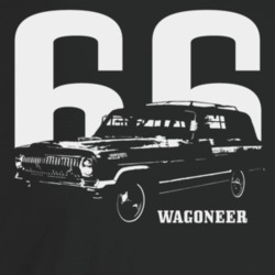 1966 Wagoneer Three Quarter Angle View With Year And Model Name Dark C