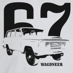 1967 Wagoneer Three Quarter Angle View With Year And Model Name Light 
