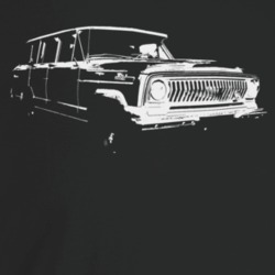 1967 Wagoneer Three Quarter Angle View Dark Color T Shirt
