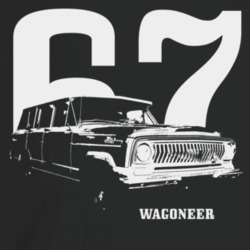 1967 Wagoneer Three Quarter Angle View With Year And Model Name Dark C