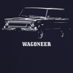 1968 Wagoneer Three Quarter Angle View With Model Name Dark Color T Sh