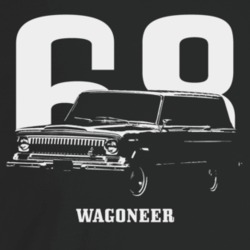 1968 Wagoneer Three Quarter Angle View  With Year And Model Name Dark 
