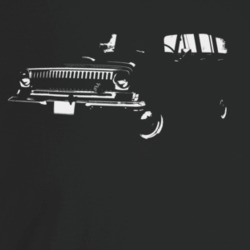 1969 Wagoneer Three Quarter Angle View Dark Color T Shirt