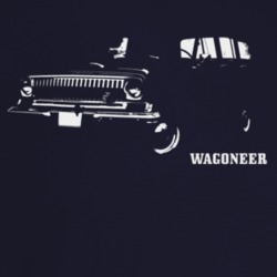 1969 Wagoneer Three Quarter Angle View With Model Name Dark Color T Sh