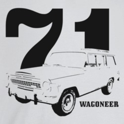 1971 Wagoneer Three Quarter Angle View With Year And Model Name Light 