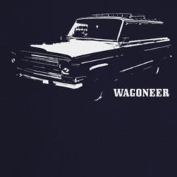 1971 Wagoneer Three Quarter Angle View Dark Color T Shirt