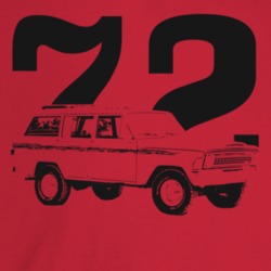 1972 Wagoneer Three Quarter Angle View With Year Light Color T Shirt