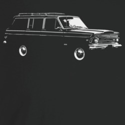 1972 Wagoneer Three Quarter Angle View Dark Color T Shirt